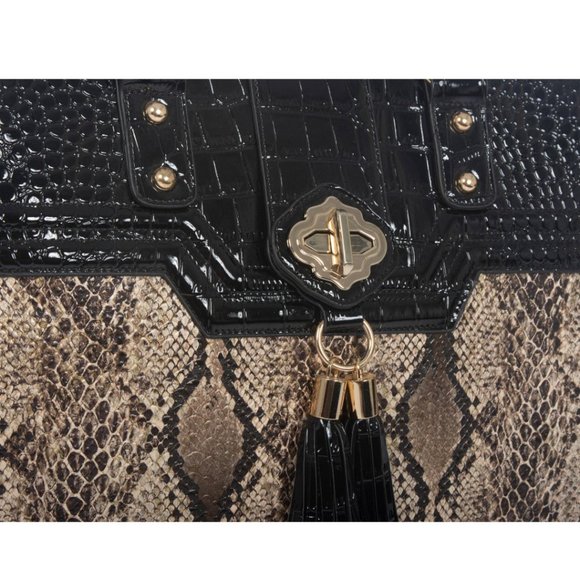 JKM and Company BARCELONA Python Rolling Laptop Bag Briefcase Tote or Travel Bag - Picture 2 of 7